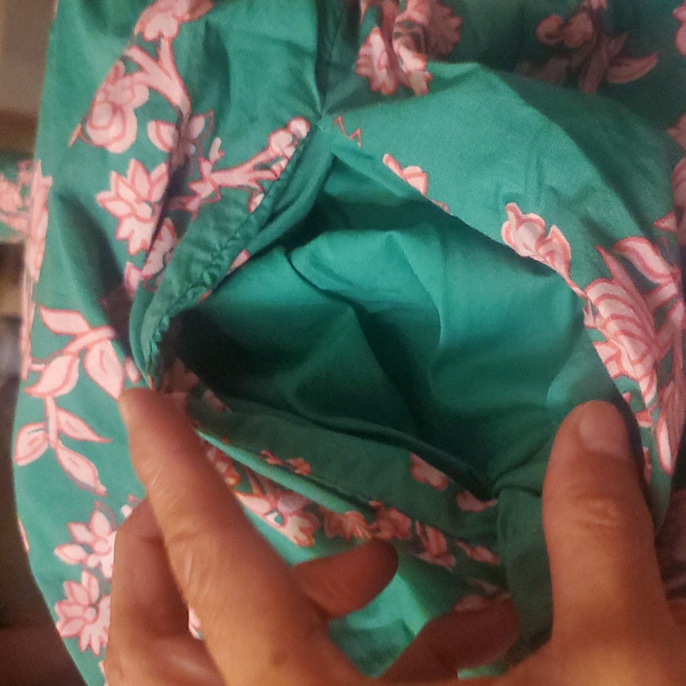 J CREW SIZE XL Floral Teal and Pink Women's Dress - Picture 13 of 15